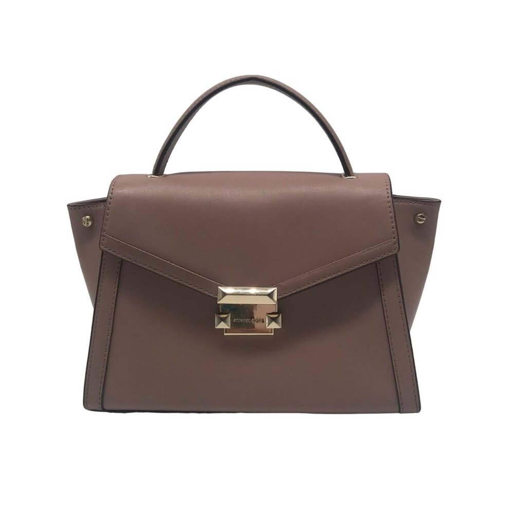 Michael Kors Mauve Leather Medium Whitney Satchel Bag